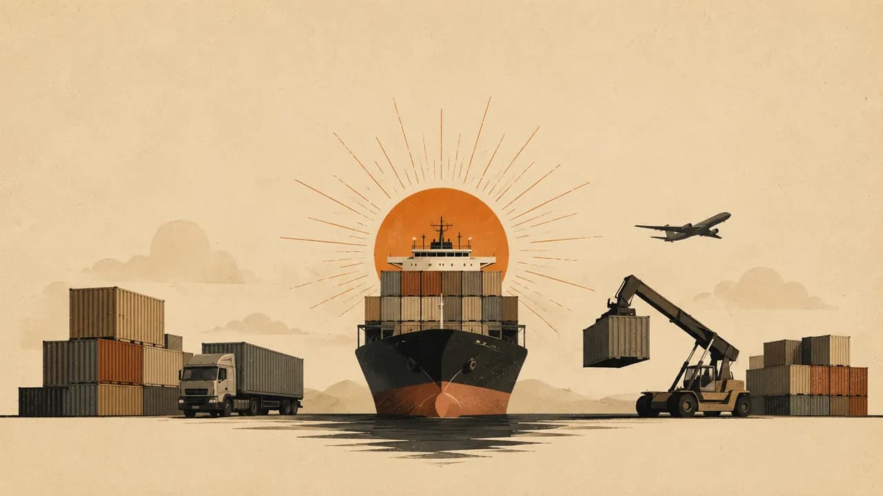Collage illustration for OPS Pilot, a business operations platform.